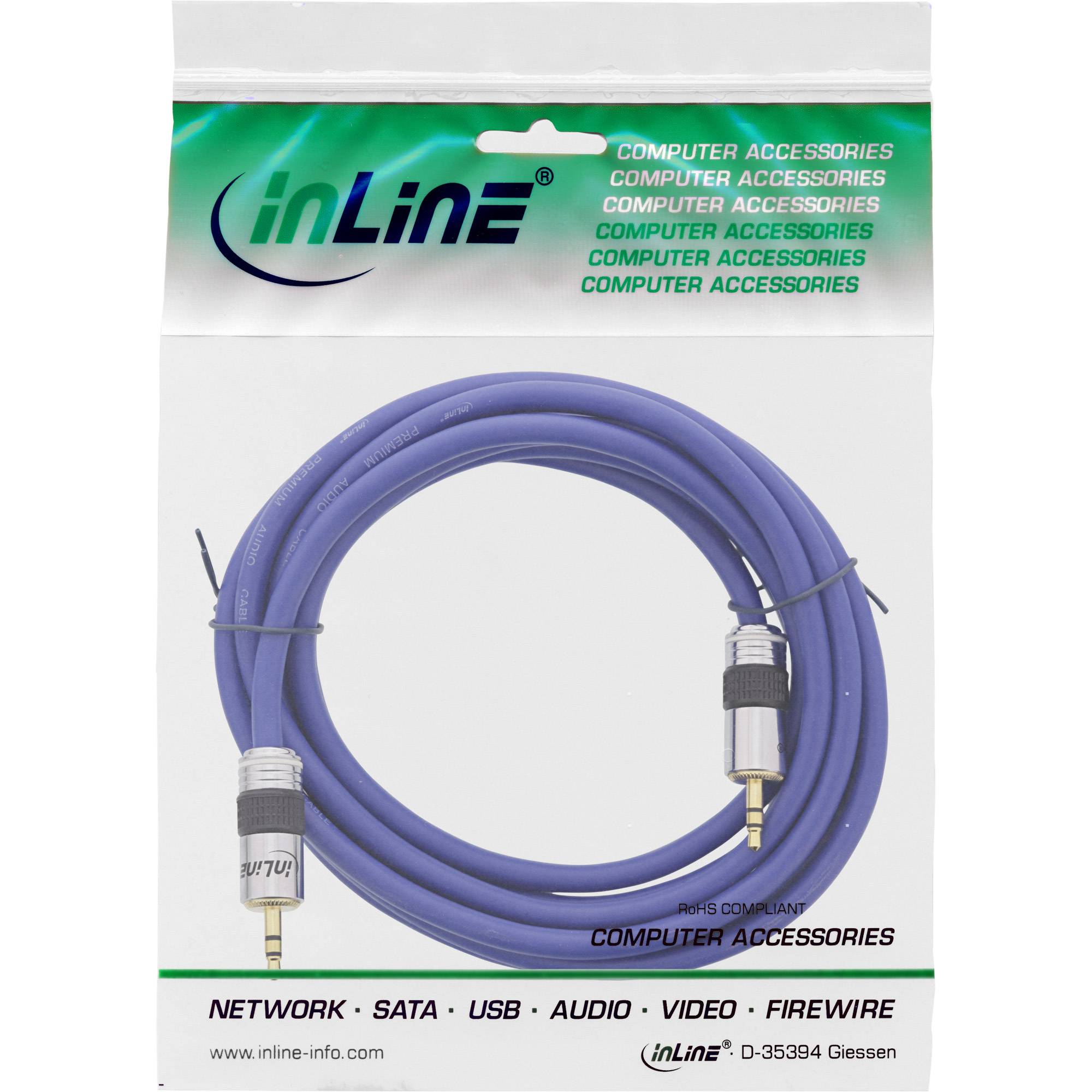 INLINE - Klinken-Kabel PREMIUM - 3,5mm Stecker / Stecker - 2m