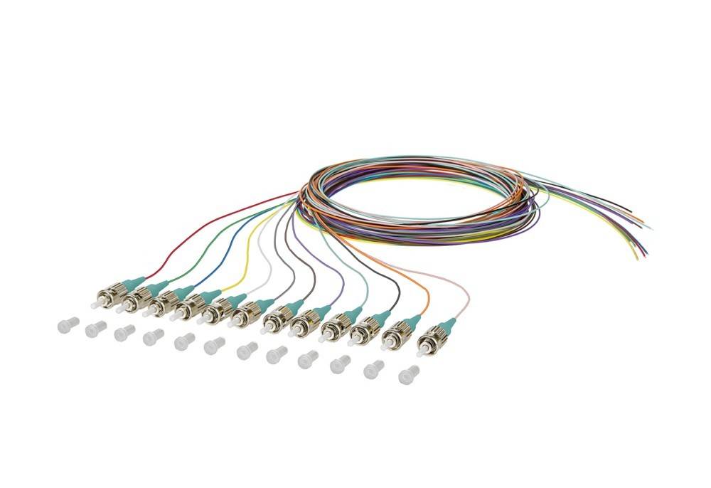 METZ CONNECT 150M1AO0020E - 2 m - OM3 - ST - OpDAT Pigtail ST-PC - OM3 - 12 Farb