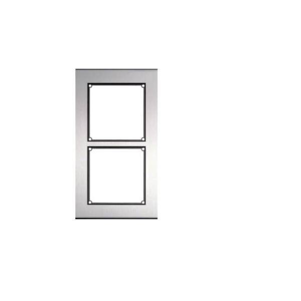 Elcom Aufputzrahmen edelstahl FMO-2/1EM