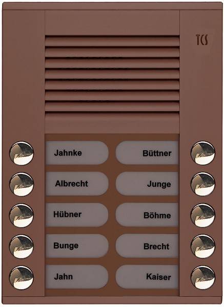 TCS Tür Control Audioaußenstation 2-reihig PES10-EB/04