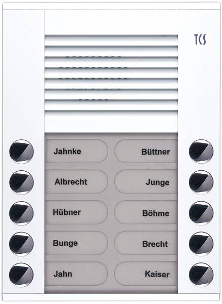 TCS Tür Control Audioaußenstation 2-reihig PES10-WS/04
