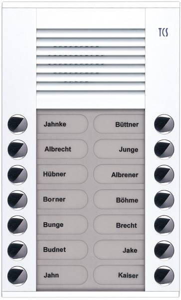 TCS Tür Control Audioaußenstation 2-reihig PES14-WS/04