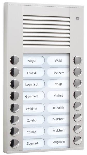 TCS Tür Control Audioaußenstation 2-reihig PES16-EN/04