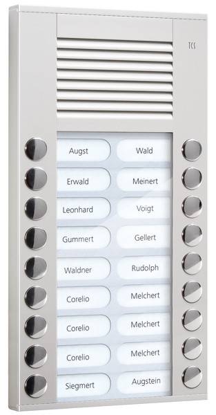 TCS Tür Control Audioaußenstation 2-reihig PES18-EN/04