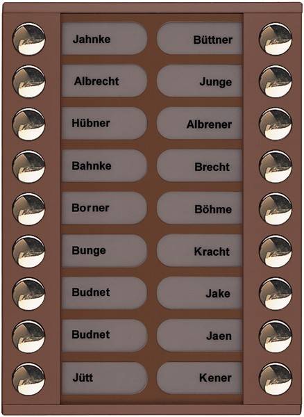 TCS Tür Control Audioaußenstation 2-reihig PET18-EB/04