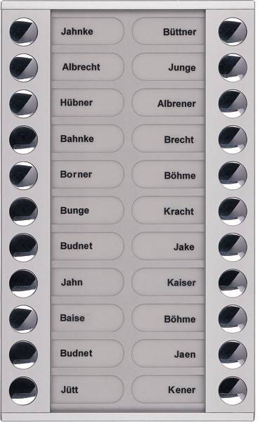 TCS Tür Control Audioaußenstation 2-reihig PET22-EN/04