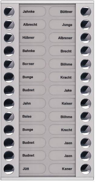 TCS Tür Control Audioaußenstation 2-reihig PET26-EN/04