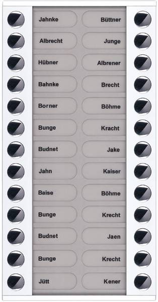 TCS Tür Control Audioaußenstation 2-reihig PET26-WS/04