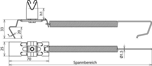 25 Stk. DEHN Dachleitungshalter DLHSGL8H20FG180280V2
