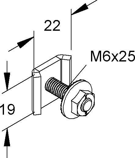 Niedax Universalverbinder GTVM 6X25 FG