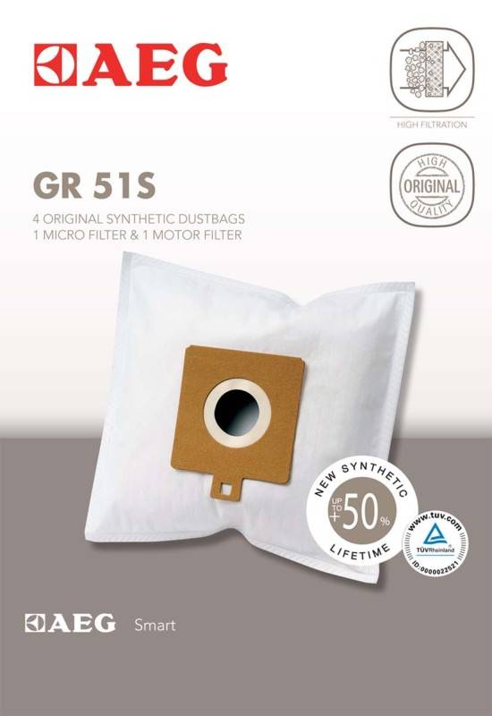 10 Stück Electrolux AEG SDA Staubbeutel GR51S (VE4)