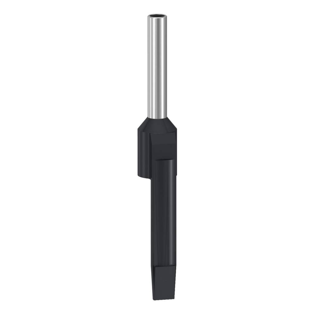 Eine schwarze und silberne Lötspitze mit langem, schmalem Design, die für die Elektronikreparatur und Präzisionslöten verwendet wird.