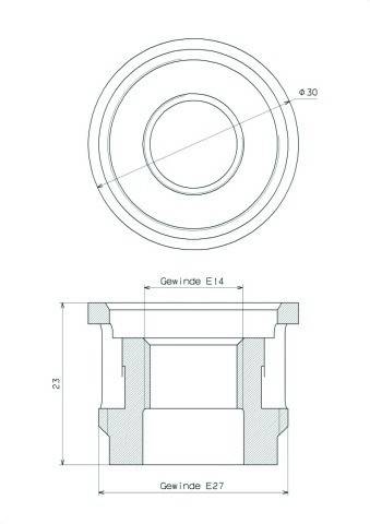 DEHN Reduzierung E27-E14 RED E27 E14 ÜGK MB