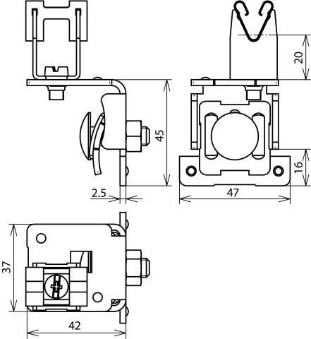 50 Stk. DEHN Dachleitungshalter DLH DG 8 SF0.7 8 V2A