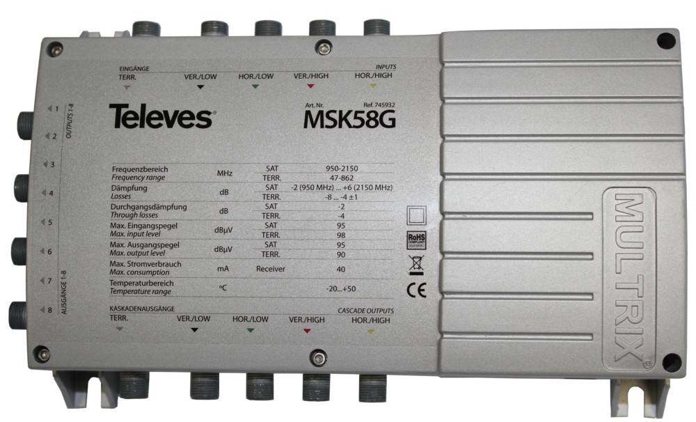 Televes Multischaltererweiterung MSK58G