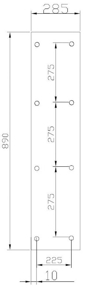 GSAB Elektrotechnik 1/3-Montageplatte 1M1-3-1000