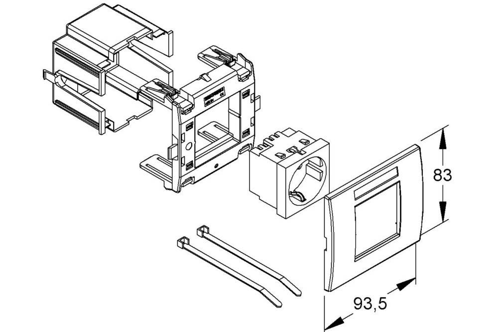 Niedax Geräteeinbausystem GES 1 R EDV
