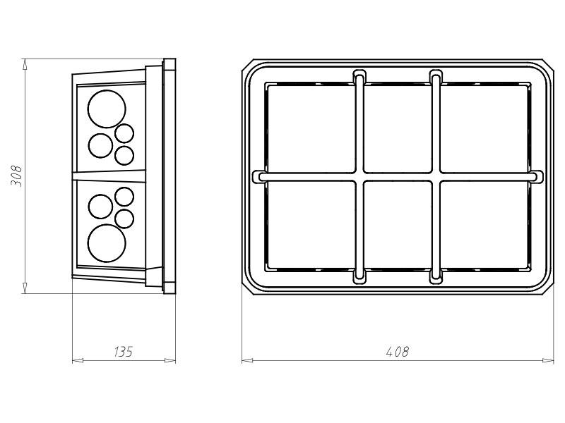 Kaiser Einbaugehäuse 1297-34