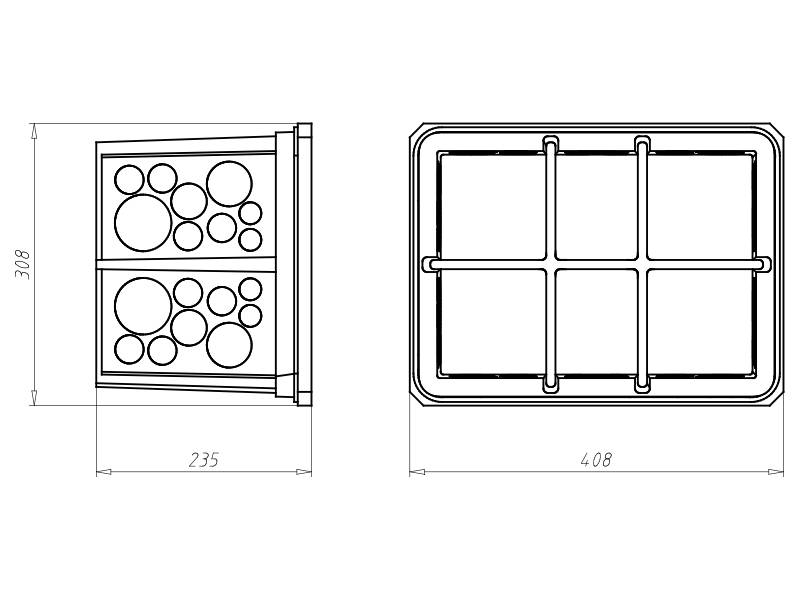 Kaiser Einbaugehäuse 1297-35