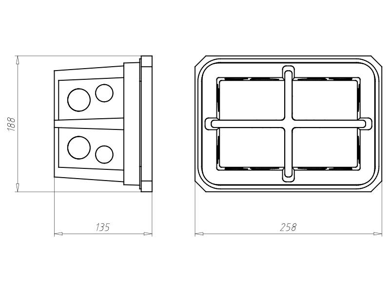 Kaiser Einbaugehäuse 1298-37