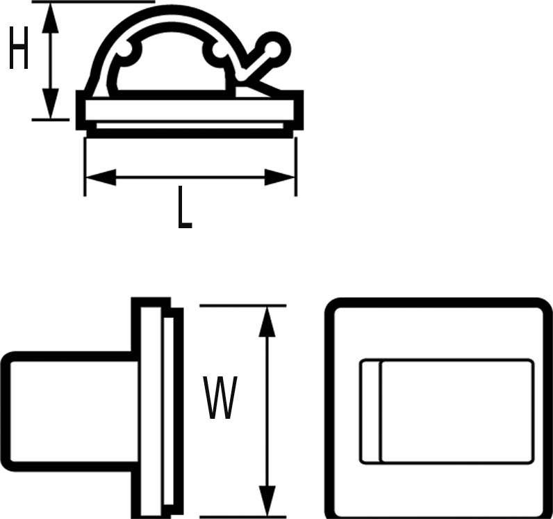 HellermannTyton Befestigungssockel RB14-PA66-NA-C1