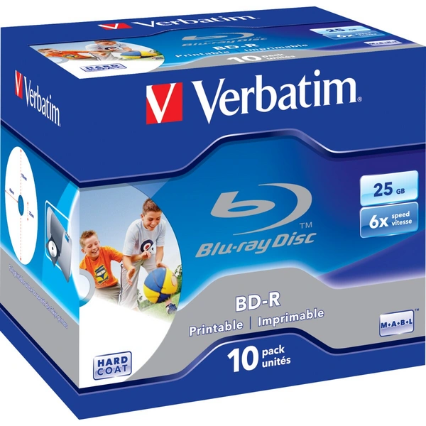 Verbatim BD-R 25GB/1-6x Jewelcase (10 Disc) Verbatim BD-R 25GB/1-6x Jewelcase (10 Disc)