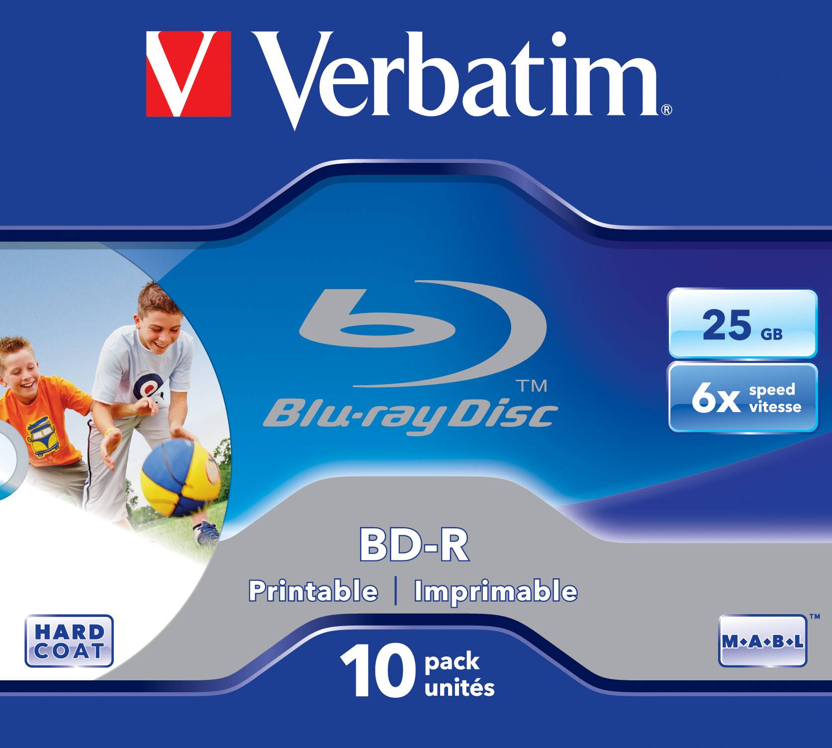 Verbatim - 10 x BD-R - 25 GB 6x - bedruckbare Oberfläche - Jewel Case (Schachtel)