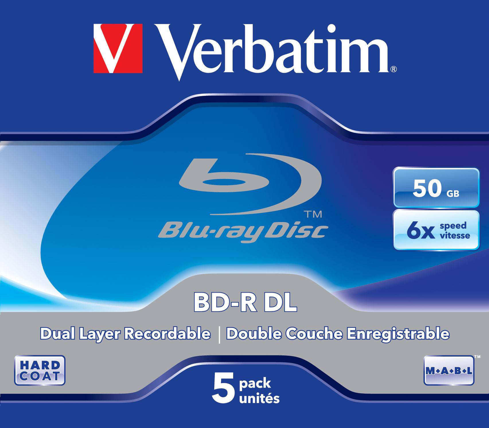 Verbatim - 5 x BD-R DL - 50 GB 6x - Jewel Case (Schachtel)