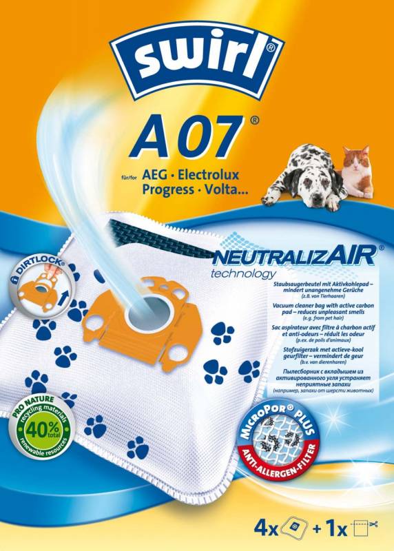 3 Stück Melitta SDA Staubbeutel A 07 NeutralizairVE4