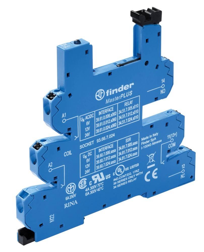 Finder Push-In-Fassung 93.66.3.230