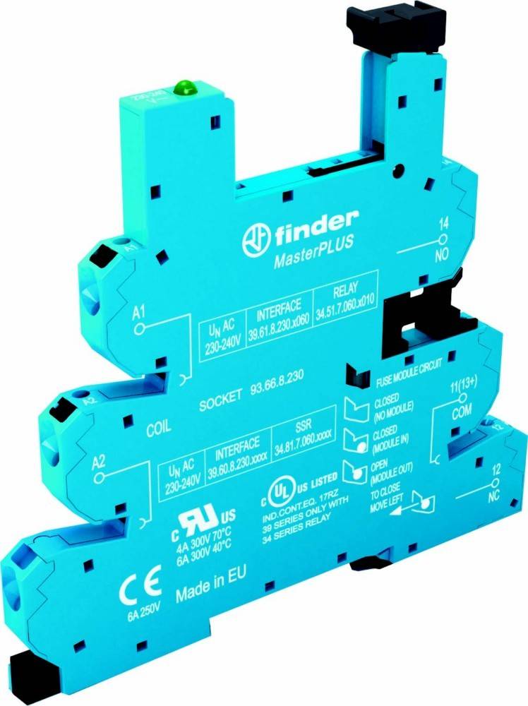 Finder Push-In-Fassung 93.66.3.125