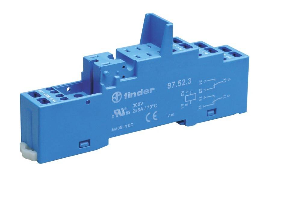 Finder Zugfederklemmenfassung 97.52.3