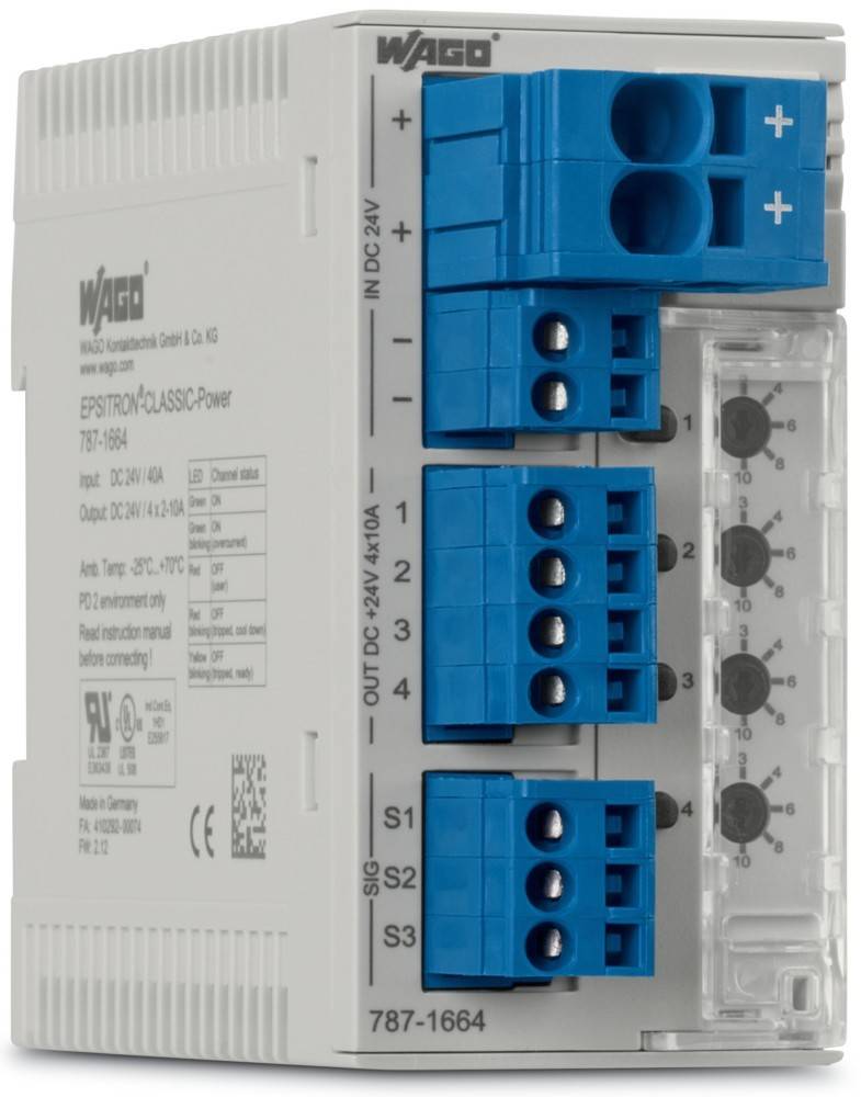WAGO GmbH & Co. KG Elektron. Schutzschalter 787-1664/000-011