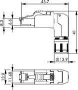 10 Stk. Telegärtner Stecker Cat.6A gewinkelt 100023062