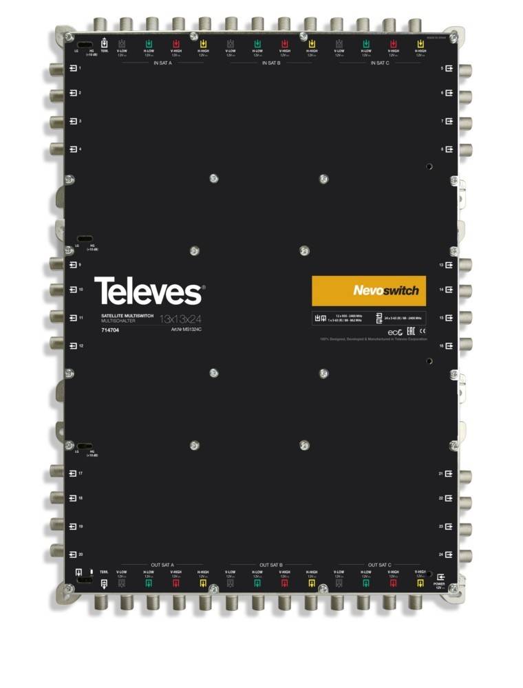 Televes Multischalter 13 in 24 Guß MS1324C