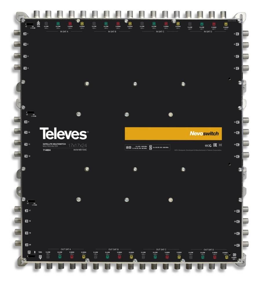 Televes Multischalter 17 in 24 Guß MS1724C