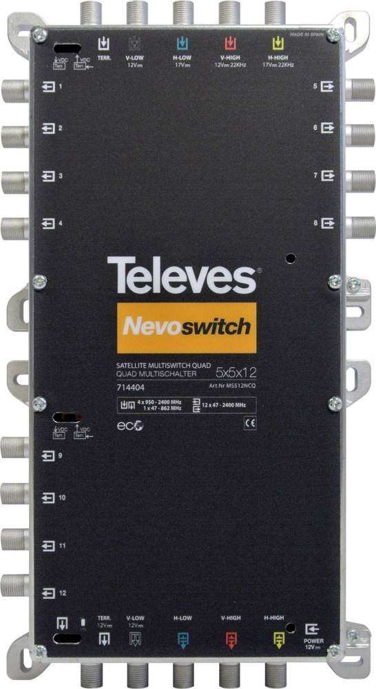 Televes Multischalter 5 in 12 Guß MS512NCQ