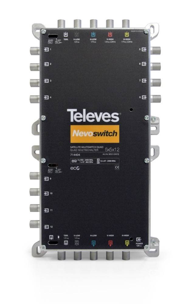 Televes Multischalter 5 in 12 Guß MS512NCQ