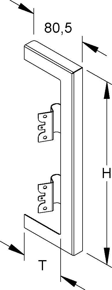Niedax GK-Wandabschlussblende DWB 220T60 L