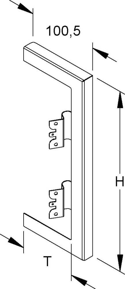 Niedax GK-Wandabschlussblende DWB 220T80 W