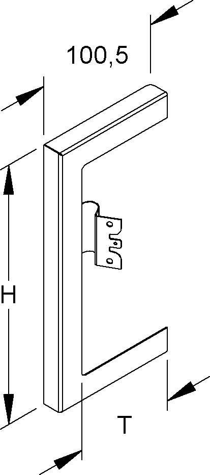Niedax GK-Wandabschlussblende li DWBL 170T80 R