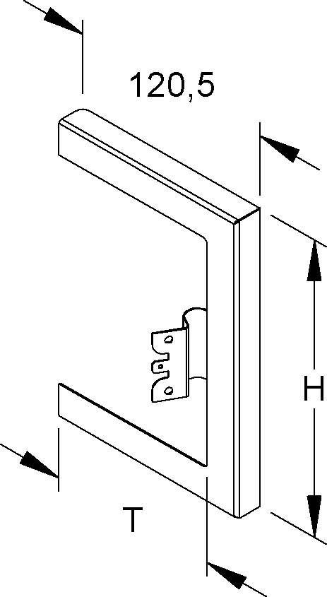 Niedax GK-Wandabschlussblende GWB 220T100 W