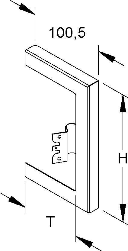 Niedax GK-Wandabschlussblende GWB 133T80 L