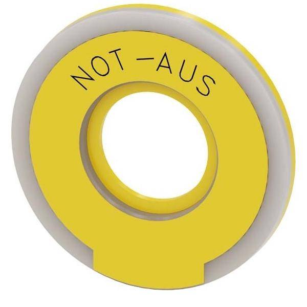Siemens Dig.Industr. Not-Halt-Unterlegschild 3SU1901-0BD31-0AS0