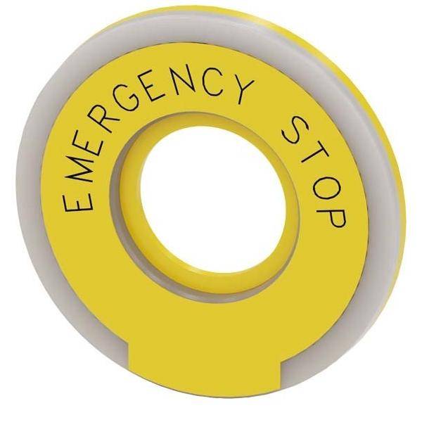 Siemens Dig.Industr. Not-Halt-Unterlegschild 3SU1901-0BD31-0DA0