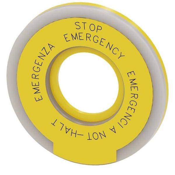 Siemens Dig.Industr. Not-Halt-Unterlegschild 3SU1901-0BD31-0NB0