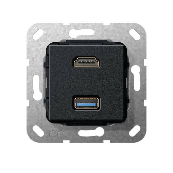 Gira UP Tragring HDMI und USB A 567810
