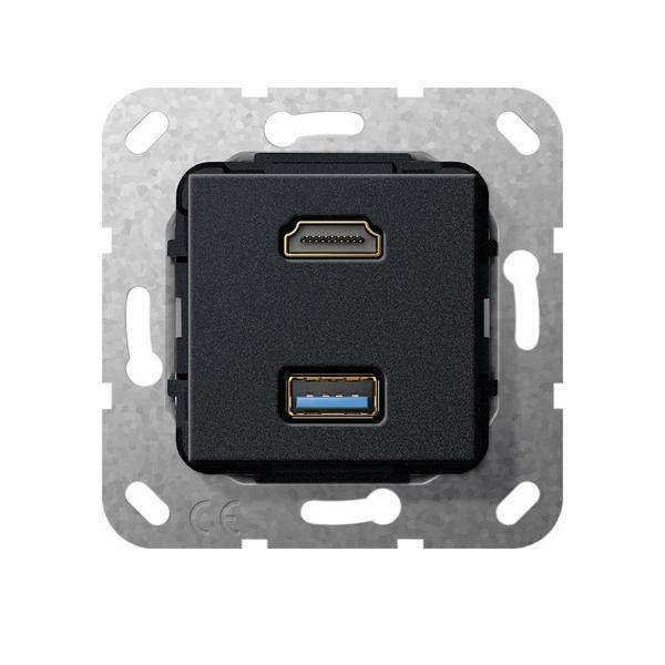 Gira UP Tragring HDMI und USB A 567910