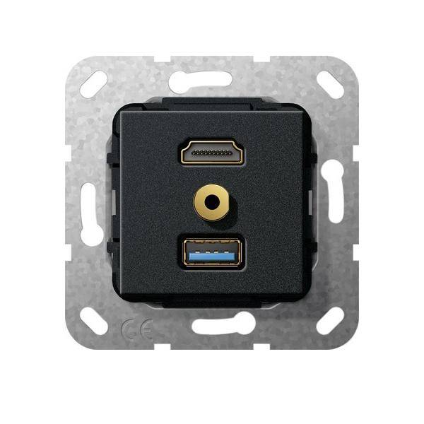 Gira UP Tragring HDMI und USB A 568010