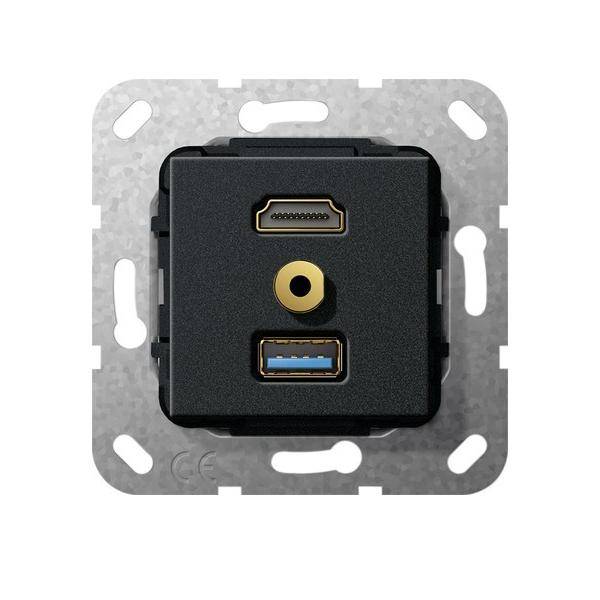 Gira UP Tragring HDMI und USB A 568110